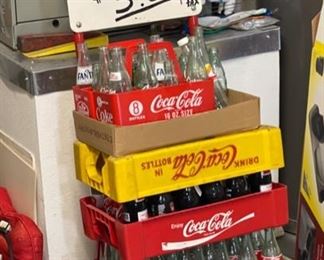 Vintage Coca Cola Advertising Bottle Crate Hand Truck Dolly Coke 48x18x18in