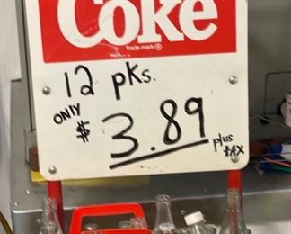 Vintage Coca Cola Advertising Bottle Crate Hand Truck Dolly Coke 48x18x18in