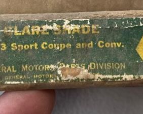 NOS 1953 Chevy Sport Coupe and Convertible 986685 Glare Shade Box: 51x5x2in HxWxD