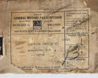 NOS 1953 Chevy Sport Coupe and Convertible 986685 Glare Shade Box: 51x5x2in HxWxD