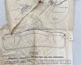 #2 NOS 1953 Chevy Sport Coupe and Convertible 986685 Glare Shade Box: 51x5x2in HxWxD