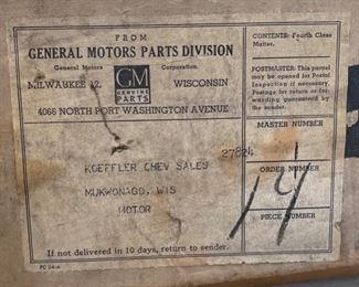 #2 NOS 1953 Chevy Sport Coupe and Convertible 986685 Glare Shade Box: 51x5x2in HxWxD