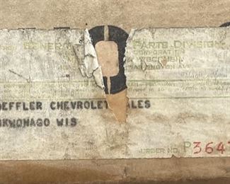 NOS Chevy Windshield Glareshade Sedans 987115 Glare Shade Box:1.5x4.5x55in HxWxD