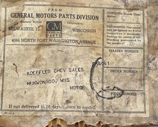 NOS 1953 Chevy 2 Door and 4 Door 986683 Glare Shade Box: 4.75x1.25x53in HxWxD