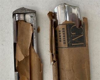 2pc GM 1957 Chevy Trim Pieces 4687827 4687828 Chevrolet Yeoman and Brookwood 40in x 1.25in