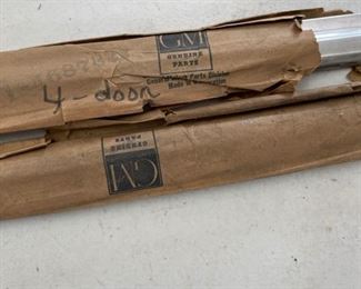 2pc GM 1957 Chevy Trim Pieces 4687827 4687828 Chevrolet Yeoman and Brookwood 40in x 1.25in