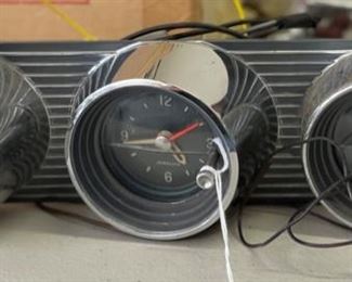 1964 Pontiac Grand Prix Triple Dash Gauge Cluster Clock Fuel & Battery GM NICE 3.5x12x3.5in HxWxD