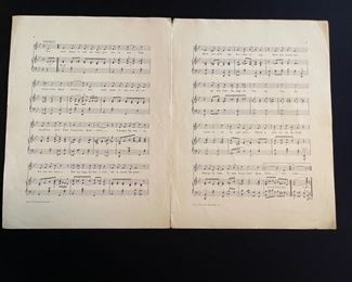 Rare old That Coon Town Quartet sheet music 14 inches 10.5 inches