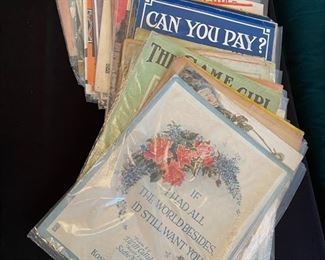 Rare song books/sheet music very old over 115 pieces