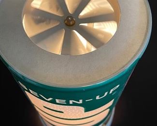 Rare 7UP The Uncola Sphere Shimmer light 13 inches tall 6 inches in diameter