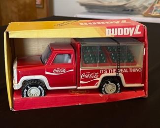 Vintage Buddy L Coca Cola Delivery Truck 1979 Steel Toy sealed In original box 8.25 inches x 4 inches