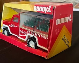 Vintage Buddy L Coca Cola Delivery Truck 1979 Steel Toy sealed In original box 8.25 inches x 4 inches