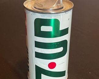 VINTAGE 7UP WET N WILD STEEL CAN LIGHTER 1960'S 6in X 2.5in