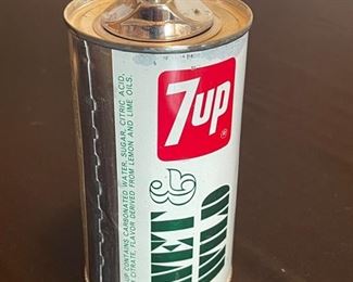 VINTAGE 7UP WET N WILD STEEL CAN LIGHTER 1960'S 6in X 2.5in