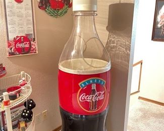 Vintage Coca Cola Coke Bottle Cooler Advertising Store Display Ice Chest HUGE 79inches Tall 79inches Tall 22 inches wide