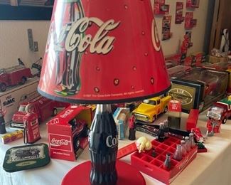 Vintage 1997 Coke Coca Cola Lamp Bottle Base Shade Plastic 16” VTG 90’s Retro 17 inches tall