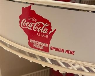 Vintage Coca-Cola metal wire rack Soda bottle display Wisconsin 28“ x 14“ x 38“