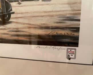 Pamela Renfroe Coca-Cola Print. "Rural Delivery". Signed 20 in X 16.5 in frame size