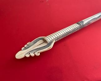 Unique Intricately Detailed Bovine Bone Dragon Blow Dart Gun 45 inches Long 5 inches tall