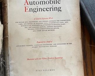 Automobile Engineering Books - Set of 5 - 1925 American Technical Society