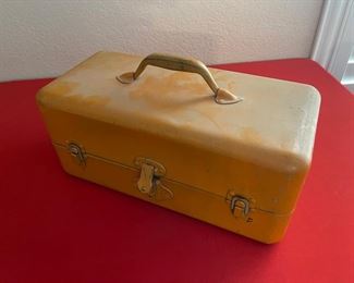 Old Fishing Tackle Box With Old Lures
