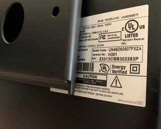 46in Samsung Smart HDTV UN46d6050tfxza *Mount not Included* 46in