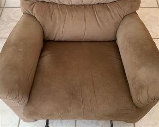 Brown Suede Lazy Boy Recliner #1 38x34x35 HxWxD