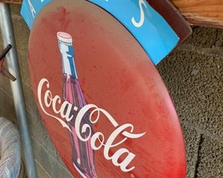 Always Coca Cola Metal Button Commercial Advertising Sign 28x24x.5 HxWxD