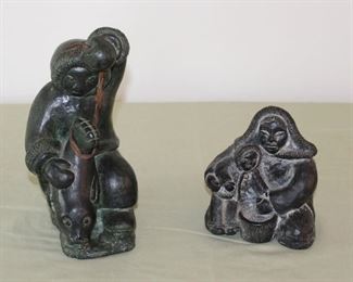 Signed "Wolf Sculptures" Canadian Figurines