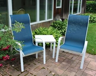 Pair Sling Arm Chairs