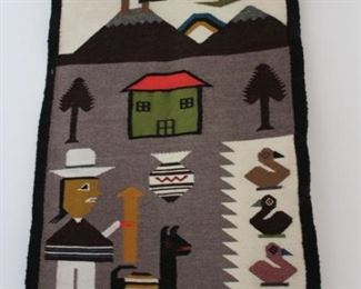 1 of 3 Mexican Woven Wall Art Hanging