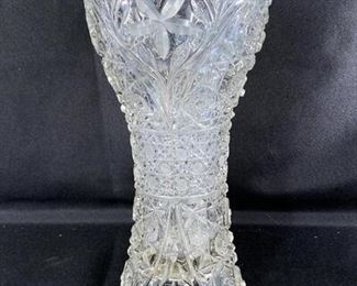 Vintage Pressed Glass Flower Vase
