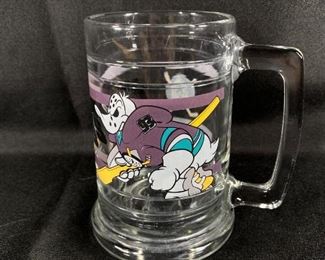 Vintage Mighty Ducks Glass Beer Mug