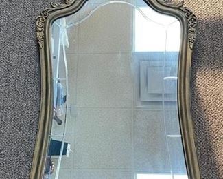 Beautiful Etched Victorian Art Nouveau Wall Mirror