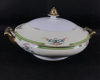 Ornate Morimura Noritake China Serving Bowl Casserole Dish with Handles