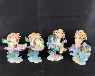 Lot of 4 Twinkling Nights Rainbow Reef Collection Mermaid Figurines