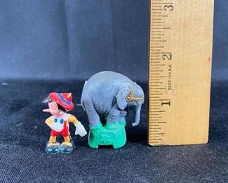 Miniature Plastic Circus Elephant Pinocchio Figurines