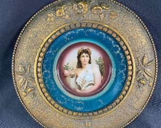 Vintage Royal Munich Framed Portrait Porcelain Plate