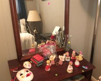 Small low cabinet and mirror