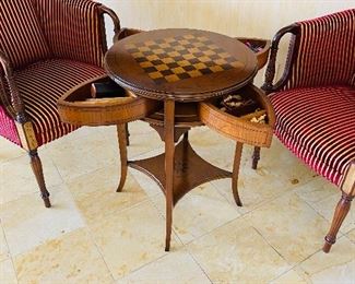 $295
ROUND WOOD CHESS / GAME TABLE WITH 4 DRAWERS
21”DIA x 28.5”H 