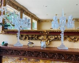 $5,200
PAIR OF TOW LIGHT BACCARAT CRYSTAL ENFANT TWO LIGHT CANDELABRAS
23.5”H x 14”WIDTH 
