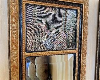 $85 EACH 
TWO FRENCH SCENE MIRRORS
15”L x 35.5”H