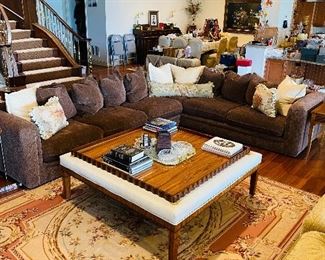 $1,800
BROWN UPHOLSTERED SECTIONAL FROM DESIGN CENTER IN FLORIDA
NEWLY REUPHOLSTERED 
LEFT SIDE 113”L x 40”D x 27”
RIGHT SIDE 104” x 40”D x 27”H
