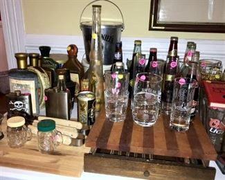 Several old Decanters