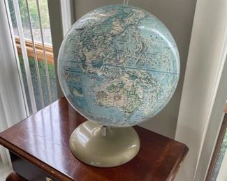 . . . an accent globe on lamp table