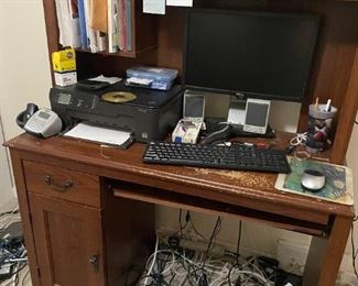 . . . a desk unit with computer