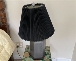 . . . a cute tile table with lamp