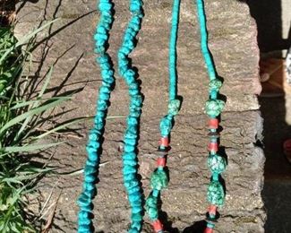 16 inch....Awesome turquoises necklaces 65.00 each

