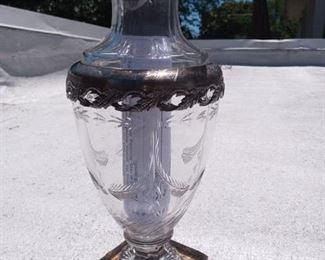 Antique Russian Crystel vase award given to Karl Renner President  of Austria in 1906 
Sterling silver. Marked. 10\5 inche. 800.00
800.00 