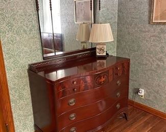 Neoclassical Dresser and Mirror $450